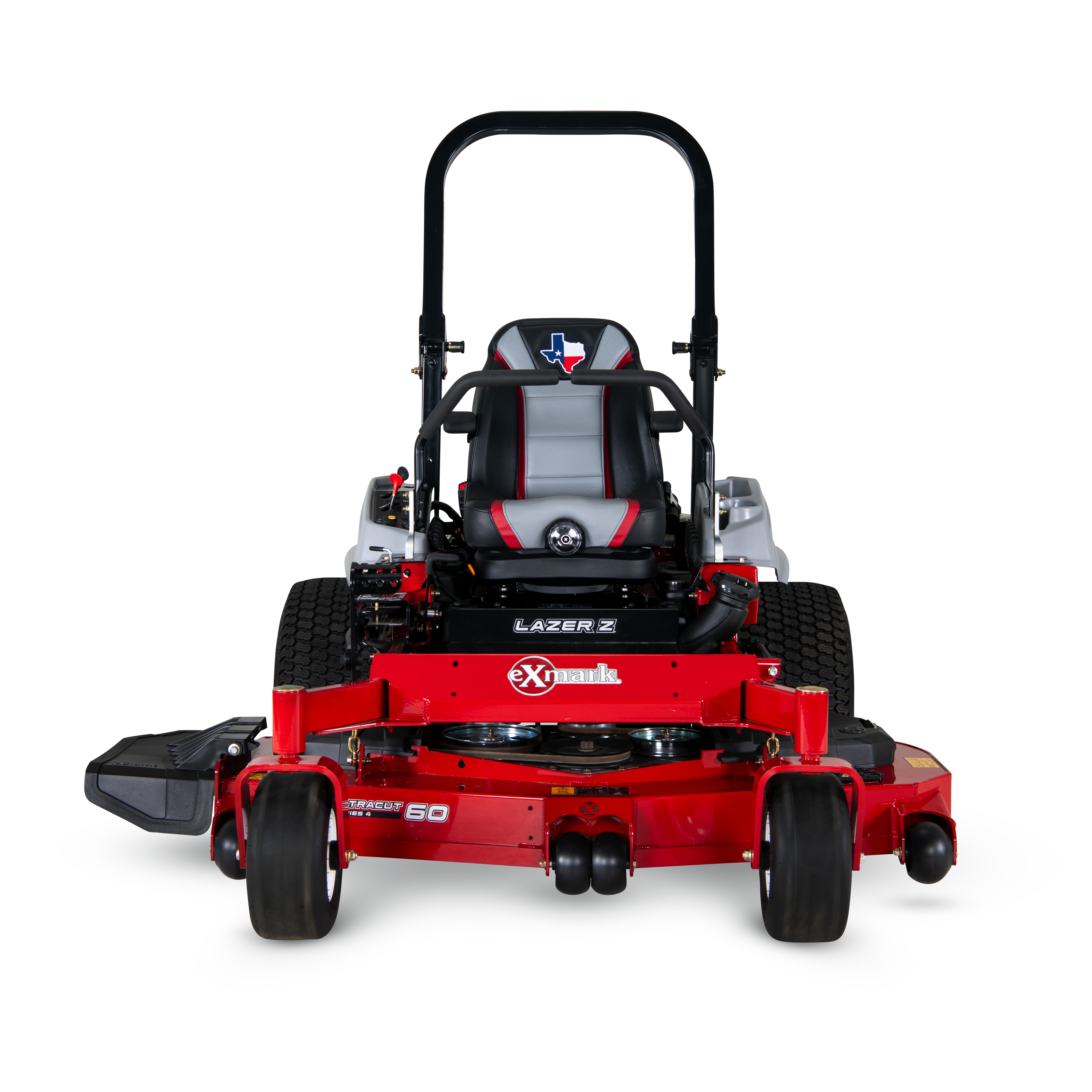 A front-facing view of the Exmark Lazer Texas Edition.