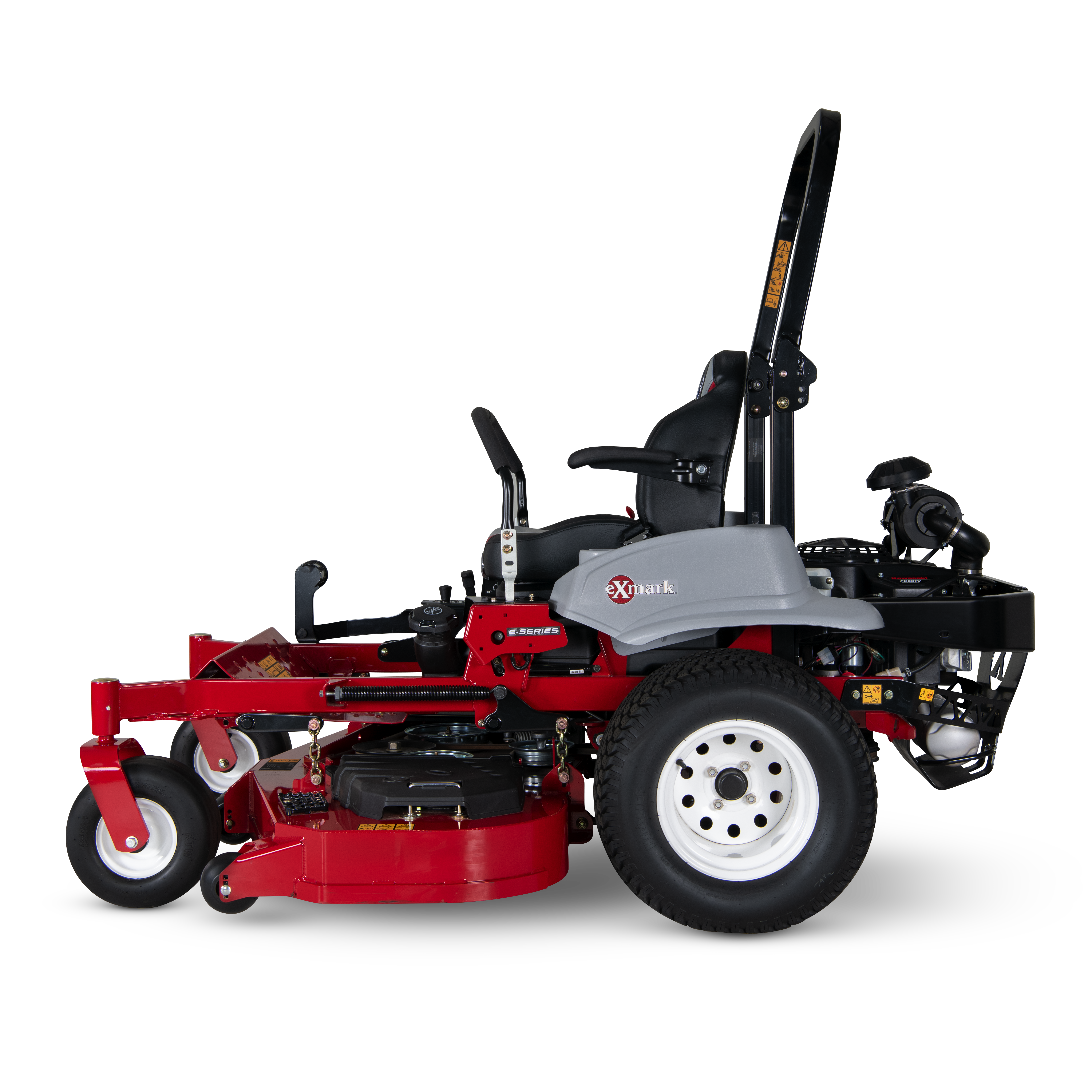 A side profile of the Exmark Lazer Texas Edition from the left.